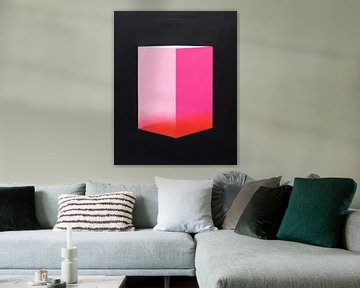 contemporary art, minimalisme in neon roze van Carla Van Iersel