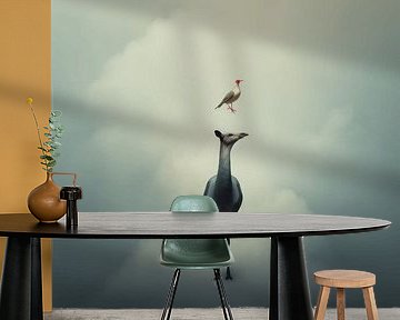 Hoogvliegende Harmonie: Vogel en hertachtige