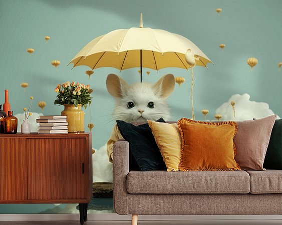 Voorbeeld van het werk in een kamer