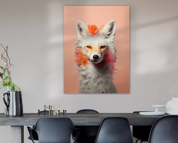 Fiery Gaze: Artistic Fox in Colours | fox by Eva Lee