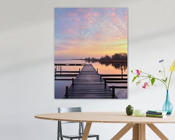 Zonsopkomst aan het Leekstermeer van Henk Meijer Photography