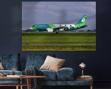 Aer Lingus Airbus A320 in Irish Rugby Team livery.