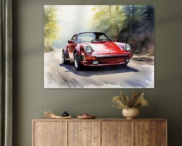 Roter Porsche 911 turbo von PixelPrestige