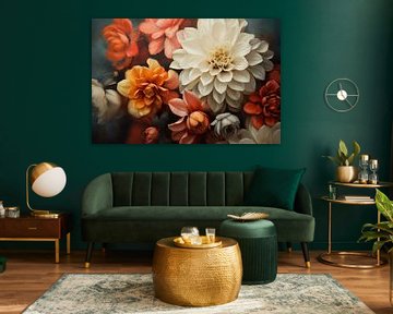 Dahlia's in mooie kleuren van Studio Allee