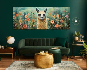 Lama floral sur De Mooiste Kunst