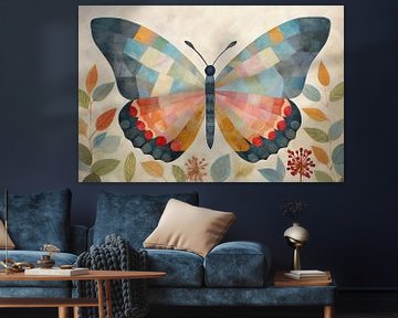 Schmetterling | Beige von De Mooiste Kunst