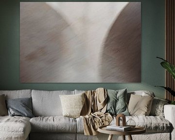 Abstract shapes with shadow and light in soft earth tones by Imaginative