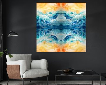 Art abstrait : vagues en mer sur Vlindertuin Art