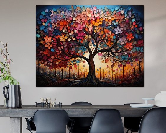 Voorbeeld van het werk in een kamer