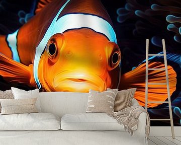 Clownfisch | Unterwasserfisch Kunst von ARTEO Gemälde