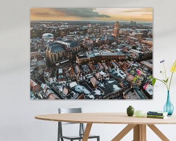 Le centre-ville de Zwolle par une froide matinée d'hiver sur Sjoerd van der Wal Photographie