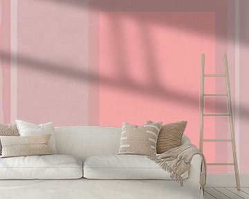 Shabby chic in pink. Minimalist modern abstract geometric art in pastels. by Dina Dankers