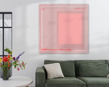 Shabby chic in roze. Minimalistische moderne abstracte geometrische kunst in pasteltinten. van Dina Dankers
