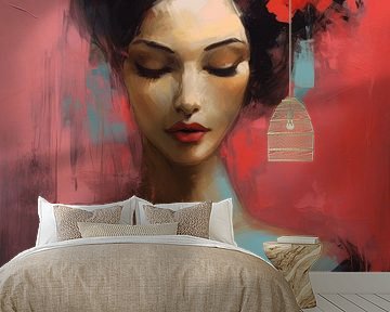Dreamy portrait in warm colours by Carla Van Iersel
