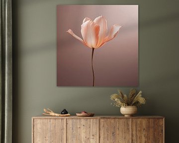 Peach Fuzz Serenade : Delicate Tulip sur Karina Brouwer