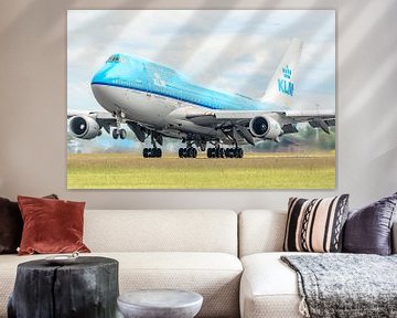 Abflug KLM Boeing 747-400 Stadt Shanghai. von Jaap van den Berg