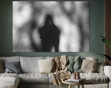 Silhouet van een portret in zwart-wit van Imaginative