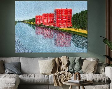 Red buildings by Carolien Bol