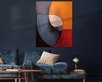 Modern abstract in warme kleuren van Studio Allee