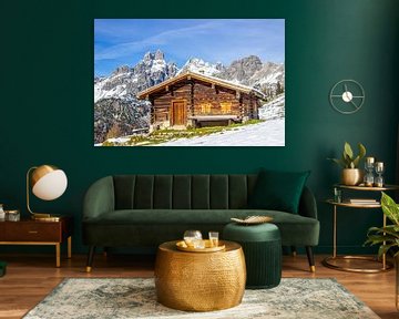 The beautiful alpine hut and the magnificent Bischofsmütze by Christa Kramer