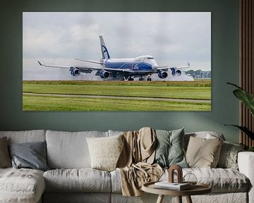 Freinage du Boeing 747-400F d'AirBridgeCargo. sur Jaap van den Berg