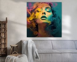 Voorbeeld van het werk in een kamer