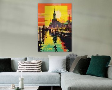 Hamburg Poster Pop Art Harbour by Niklas Maximilian