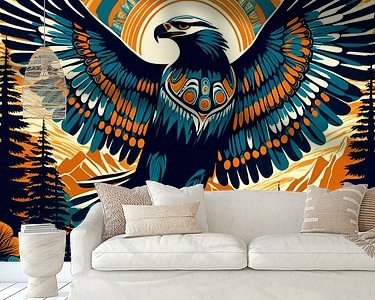 Voorbeeld van het werk in een kamer