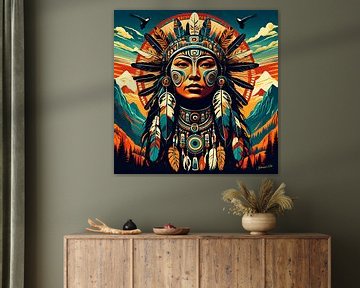 Modern Native American Art 4 van Johanna's Art