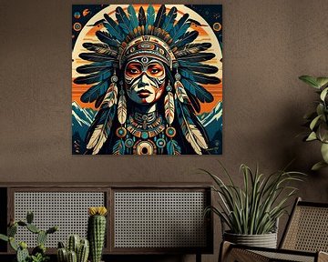 Modern Native American Art 3 van Johanna's Art