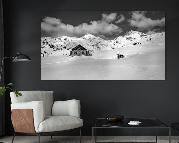 Winterlandschaft in Obertauern in SW von Christa Kramer