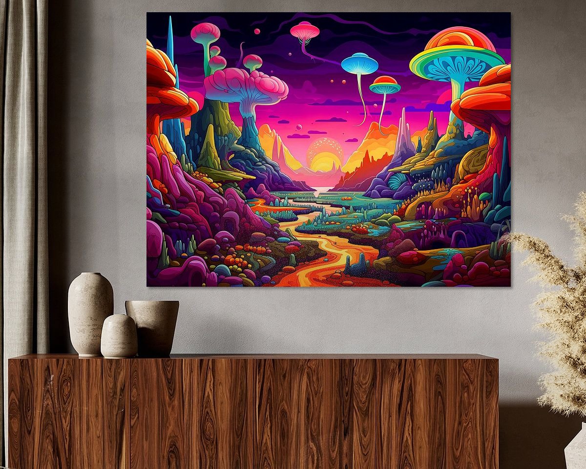 Voorbeeld van het werk in een kamer