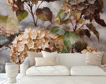 Zwiebelhydrangea's im Herbst