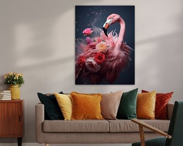 Elegant Flamingo Fantasy by Eva Lee