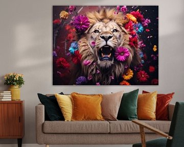 Royal Exuberance | lion | roar by Eva Lee