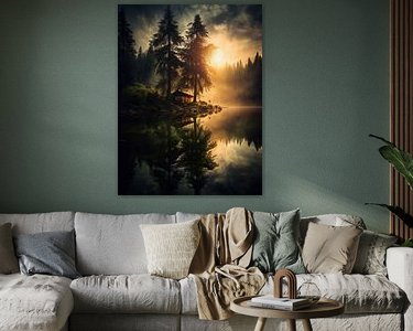 Voorbeeld van het werk in een kamer