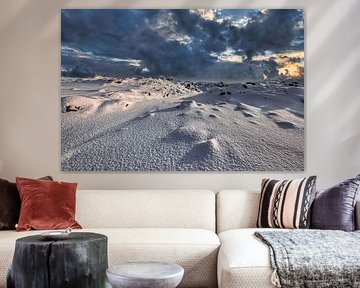 Snow landscape in Iceland
