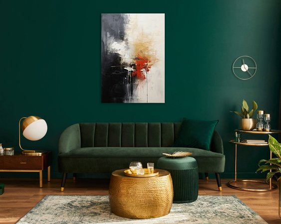 Voorbeeld van het werk in een kamer