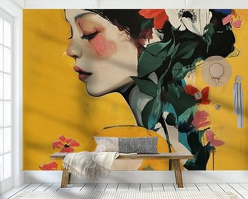 Botanical portrait in warm colours by Carla Van Iersel