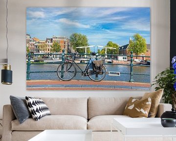 Amsterdam centrum grachtengordel in de zomer van Sjoerd van der Wal Fotografie