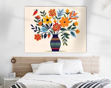 Vaas met bloemen II van Gypsy Galleria