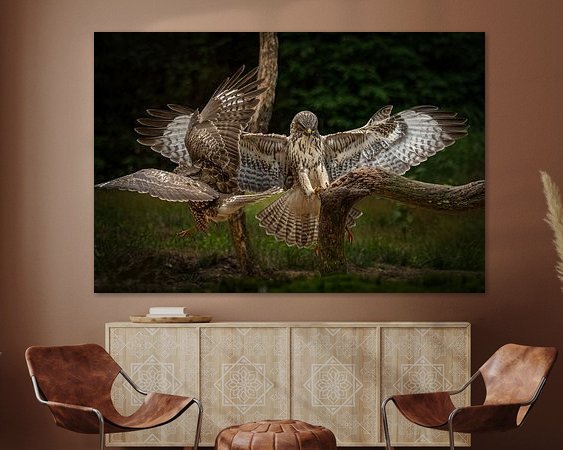 Voorbeeld van het werk in een kamer