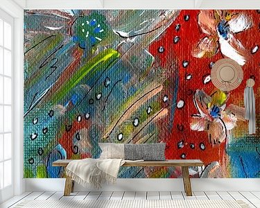 Voorbeeld van het werk in een kamer