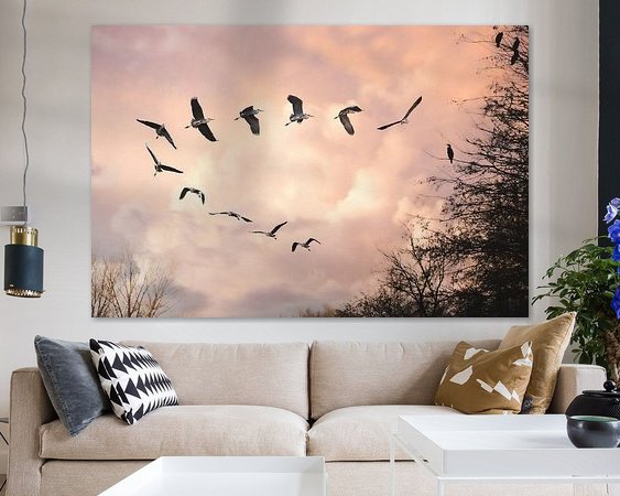 Voorbeeld van het werk in een kamer