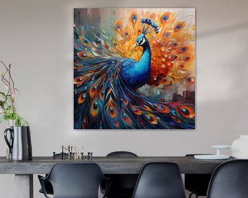 Peacock in color by The Xclusive Art