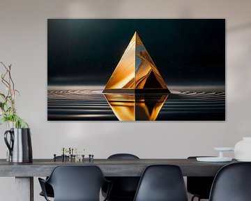 Gouden driehoek met zwarte achtergrond van Mustafa Kurnaz