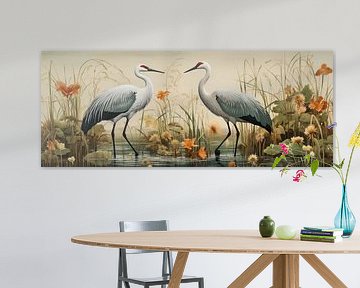 Natural Cranes by Blikvanger Schilderijen