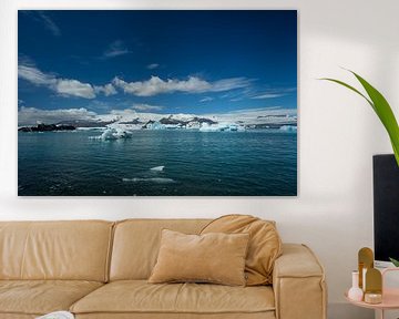 Iceland - Blue sky at joekulsarlon glacial lake by adventure-photos