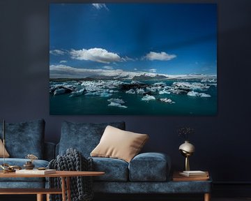 Islande - Impressionnant paysage d'icebergs géants photographie aérienne sur adventure-photos
