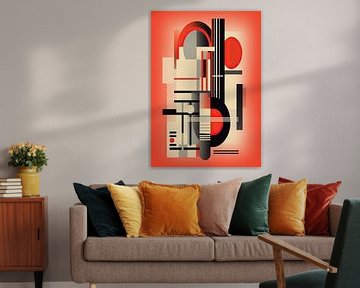 Bauhaus Poster Plakat Rot von Niklas Maximilian